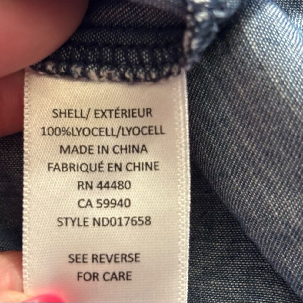Love, Fire Light Blue Denim Dress Size Large - Picture 7 of 7